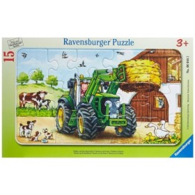 Puzzle tip rama tractor la ferma 15 piese